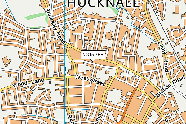 NG15 7FR map - OS VectorMap District (Ordnance Survey)