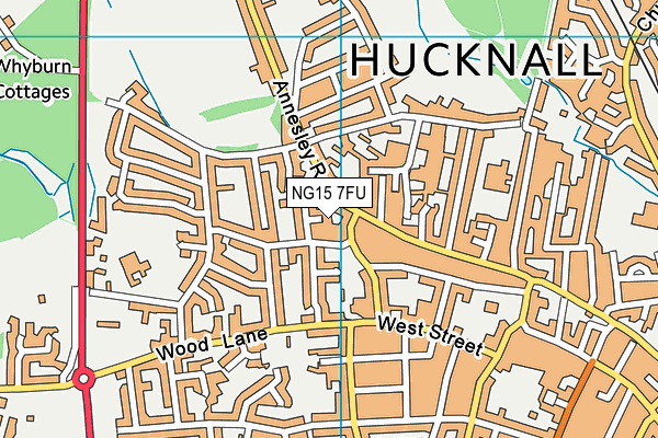 NG15 7FU map - OS VectorMap District (Ordnance Survey)