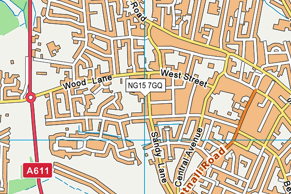 NG15 7GQ map - OS VectorMap District (Ordnance Survey)
