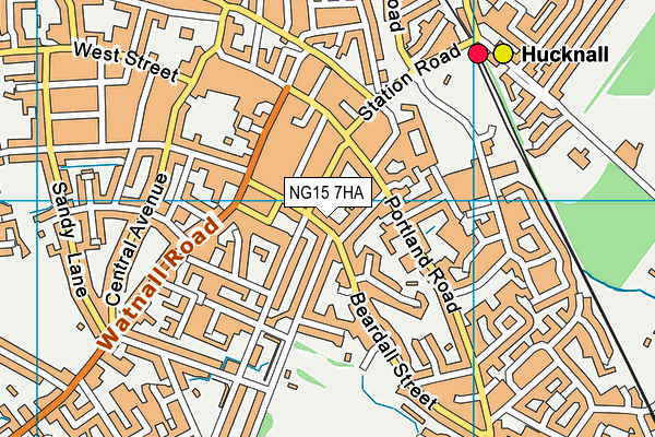 NG15 7HA map - OS VectorMap District (Ordnance Survey)