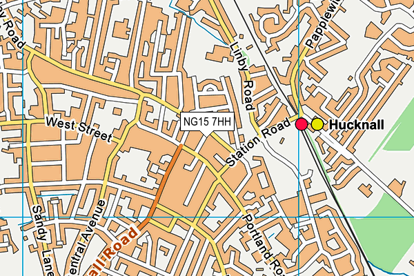 NG15 7HH map - OS VectorMap District (Ordnance Survey)