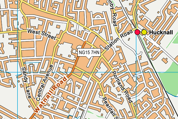 NG15 7HN map - OS VectorMap District (Ordnance Survey)