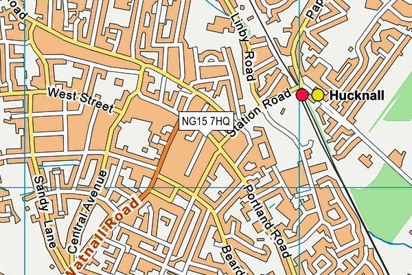 NG15 7HQ map - OS VectorMap District (Ordnance Survey)