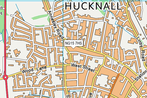 NG15 7HS map - OS VectorMap District (Ordnance Survey)