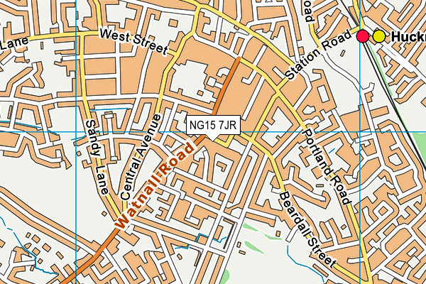 NG15 7JR map - OS VectorMap District (Ordnance Survey)