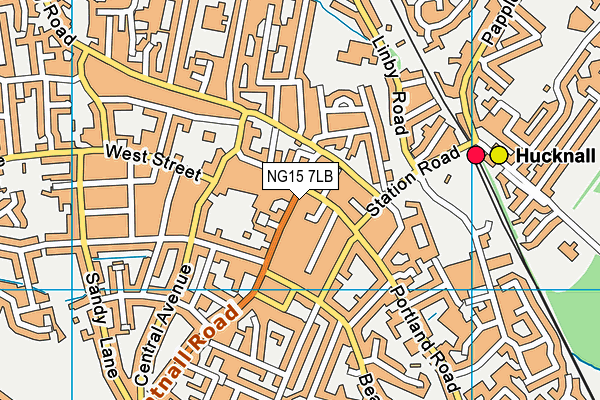 NG15 7LB map - OS VectorMap District (Ordnance Survey)