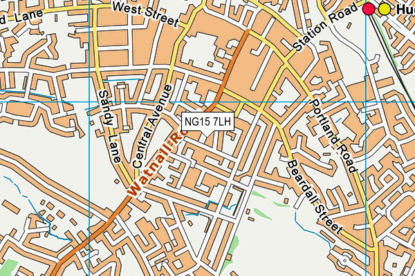 NG15 7LH map - OS VectorMap District (Ordnance Survey)