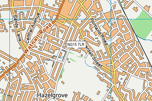 NG15 7LR map - OS VectorMap District (Ordnance Survey)