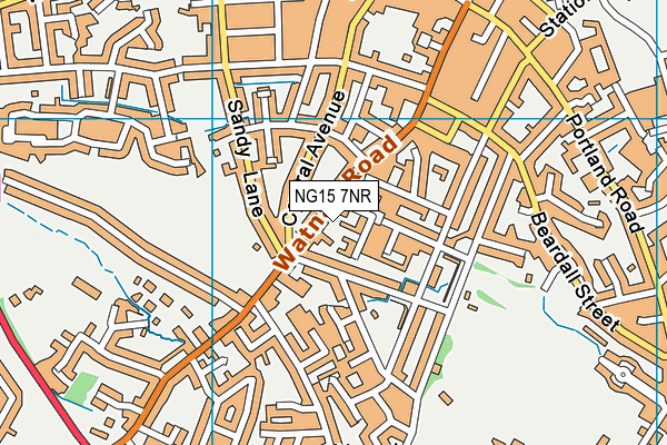 NG15 7NR map - OS VectorMap District (Ordnance Survey)