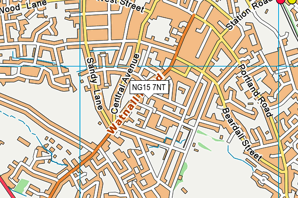NG15 7NT map - OS VectorMap District (Ordnance Survey)