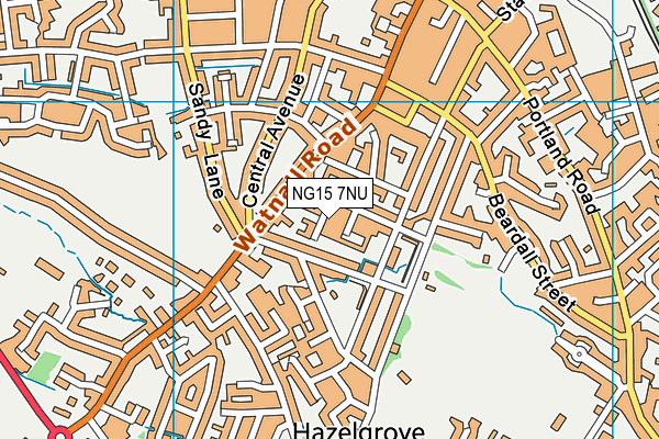 NG15 7NU map - OS VectorMap District (Ordnance Survey)