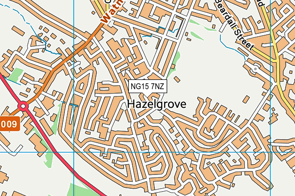 NG15 7NZ map - OS VectorMap District (Ordnance Survey)