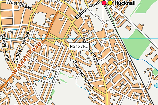 NG15 7RL map - OS VectorMap District (Ordnance Survey)