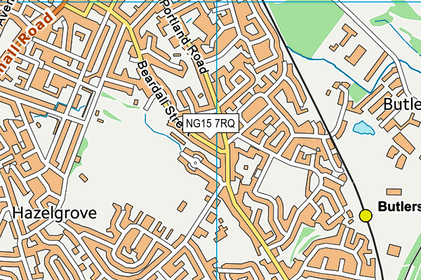 NG15 7RQ map - OS VectorMap District (Ordnance Survey)
