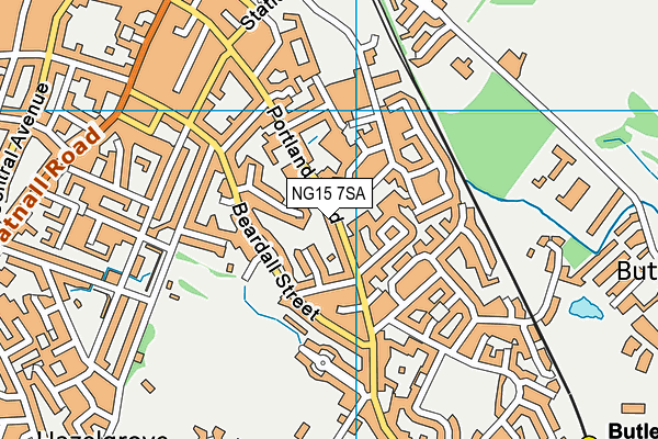 NG15 7SA map - OS VectorMap District (Ordnance Survey)