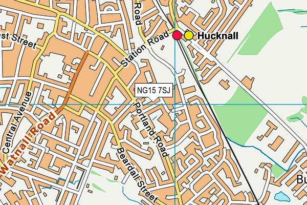 NG15 7SJ map - OS VectorMap District (Ordnance Survey)