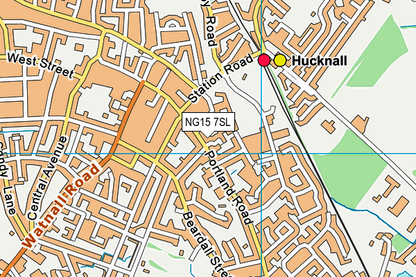 NG15 7SL map - OS VectorMap District (Ordnance Survey)