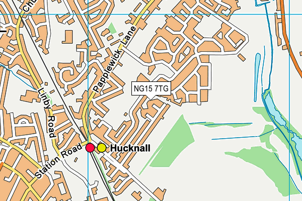 NG15 7TG map - OS VectorMap District (Ordnance Survey)