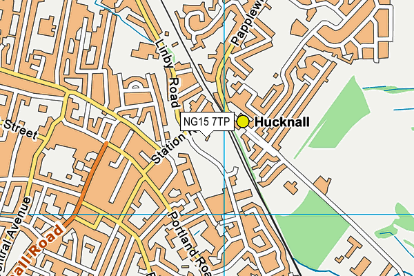 NG15 7TP map - OS VectorMap District (Ordnance Survey)