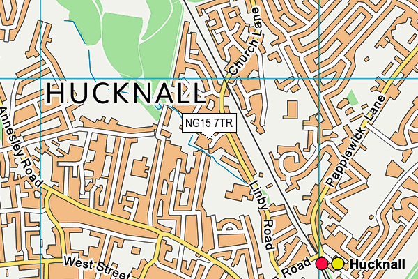 NG15 7TR map - OS VectorMap District (Ordnance Survey)