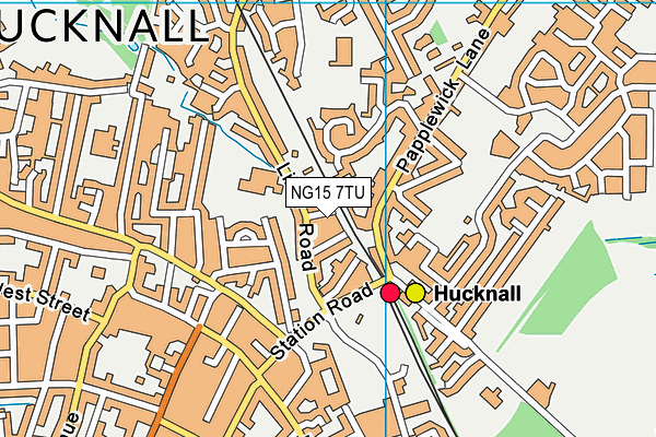 NG15 7TU map - OS VectorMap District (Ordnance Survey)