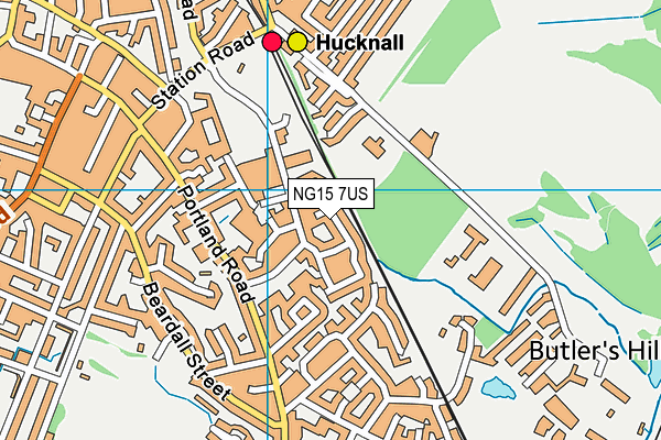 NG15 7US map - OS VectorMap District (Ordnance Survey)