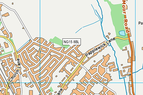 NG15 8BL map - OS VectorMap District (Ordnance Survey)