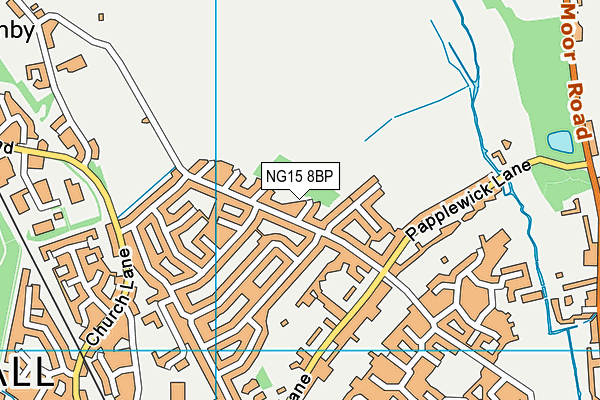 NG15 8BP map - OS VectorMap District (Ordnance Survey)