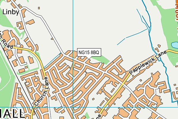 NG15 8BQ map - OS VectorMap District (Ordnance Survey)