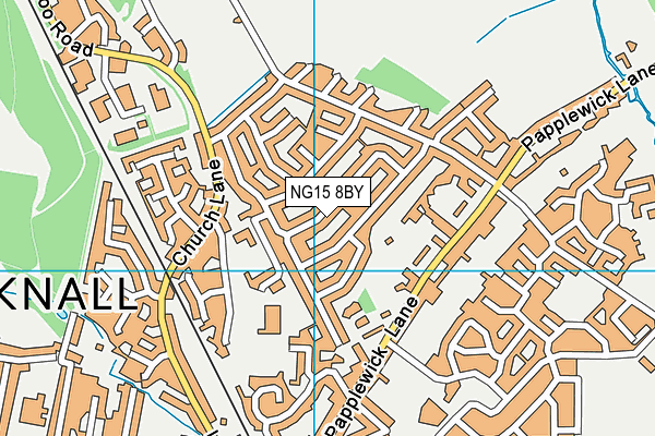 NG15 8BY map - OS VectorMap District (Ordnance Survey)