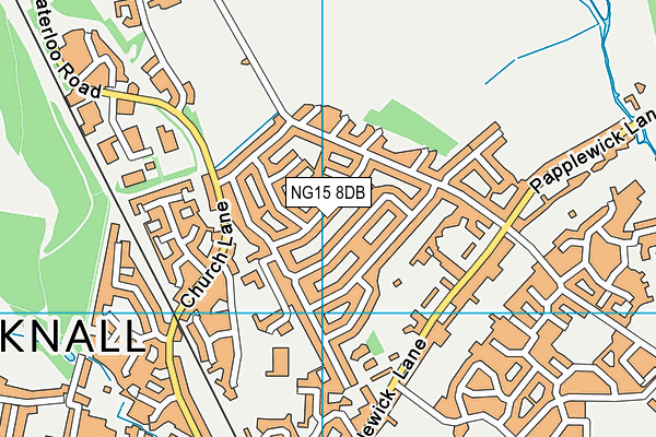 NG15 8DB map - OS VectorMap District (Ordnance Survey)