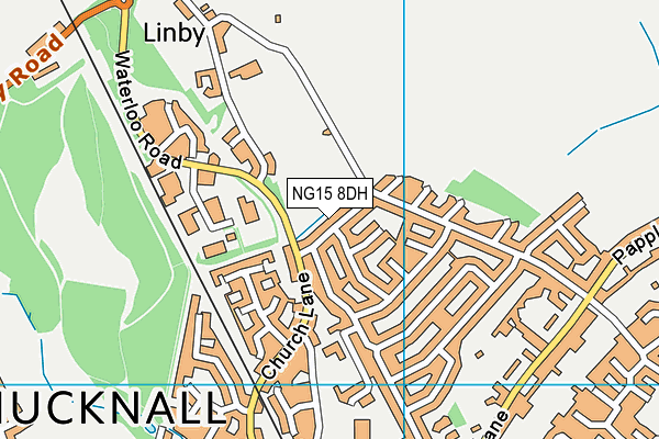 NG15 8DH map - OS VectorMap District (Ordnance Survey)