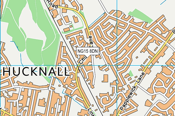 NG15 8DN map - OS VectorMap District (Ordnance Survey)