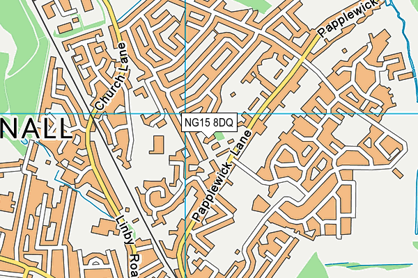 NG15 8DQ map - OS VectorMap District (Ordnance Survey)