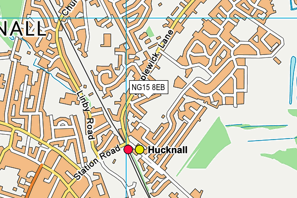 NG15 8EB map - OS VectorMap District (Ordnance Survey)