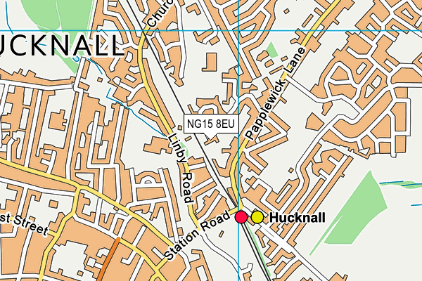 NG15 8EU map - OS VectorMap District (Ordnance Survey)