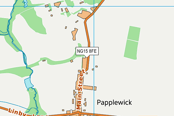 NG15 8FE map - OS VectorMap District (Ordnance Survey)