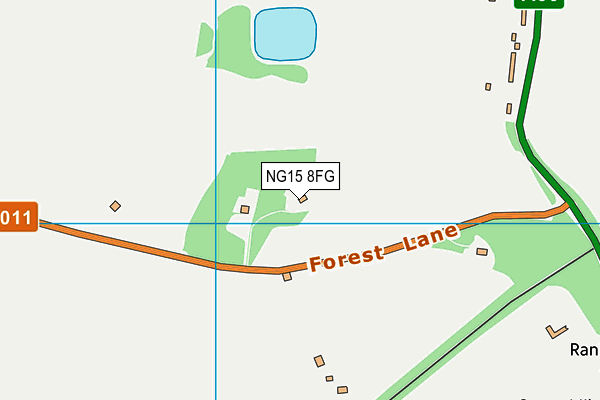 NG15 8FG map - OS VectorMap District (Ordnance Survey)