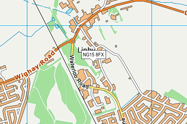 NG15 8FX map - OS VectorMap District (Ordnance Survey)