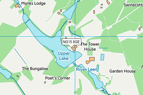 NG15 8GE map - OS VectorMap District (Ordnance Survey)