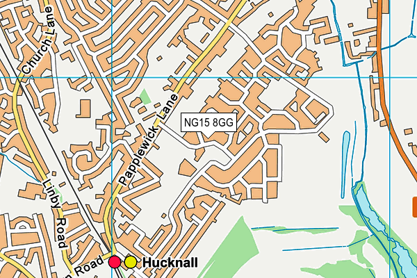 NG15 8GG map - OS VectorMap District (Ordnance Survey)