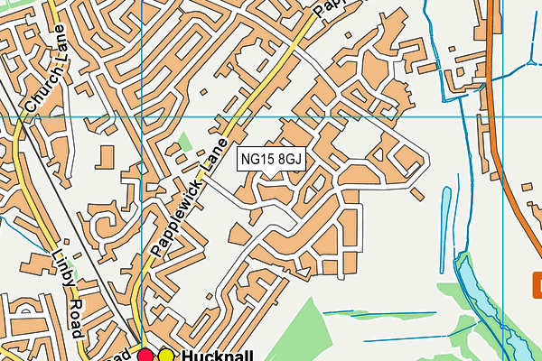 NG15 8GJ map - OS VectorMap District (Ordnance Survey)