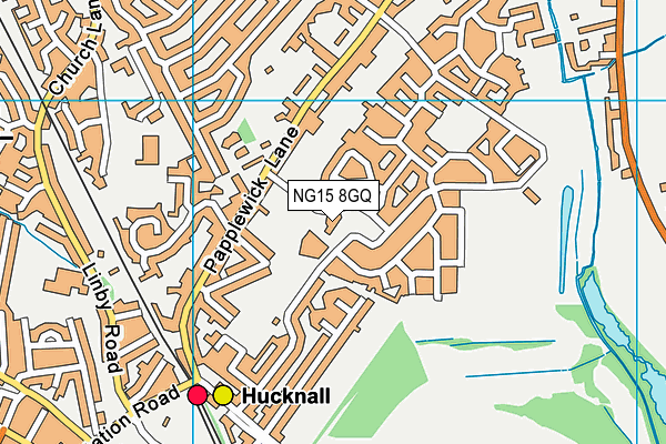 NG15 8GQ map - OS VectorMap District (Ordnance Survey)