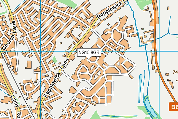 NG15 8GR map - OS VectorMap District (Ordnance Survey)