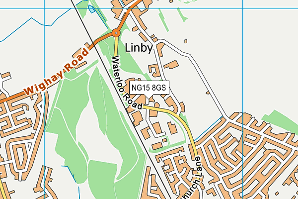 NG15 8GS map - OS VectorMap District (Ordnance Survey)