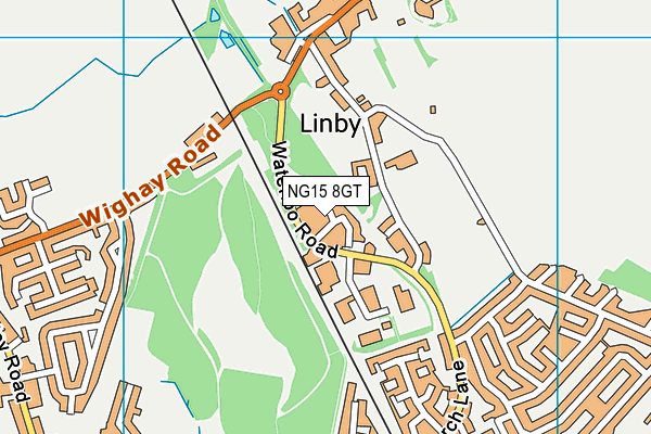 NG15 8GT map - OS VectorMap District (Ordnance Survey)