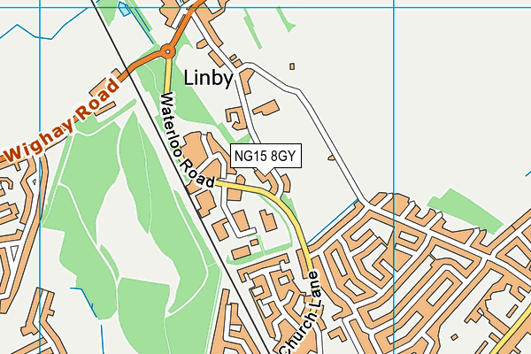 NG15 8GY map - OS VectorMap District (Ordnance Survey)