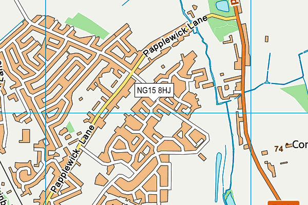 NG15 8HJ map - OS VectorMap District (Ordnance Survey)