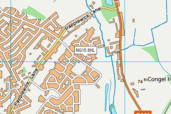 NG15 8HL map - OS VectorMap District (Ordnance Survey)