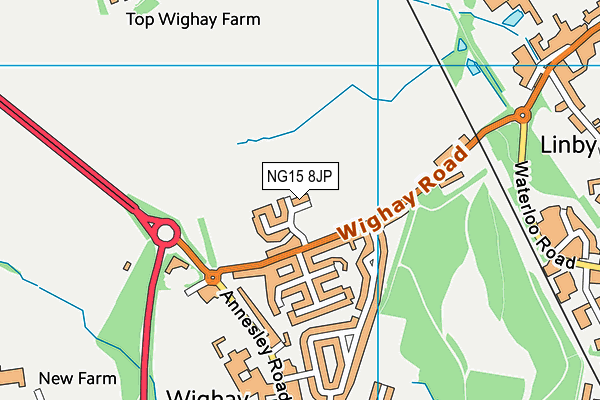 NG15 8JP map - OS VectorMap District (Ordnance Survey)